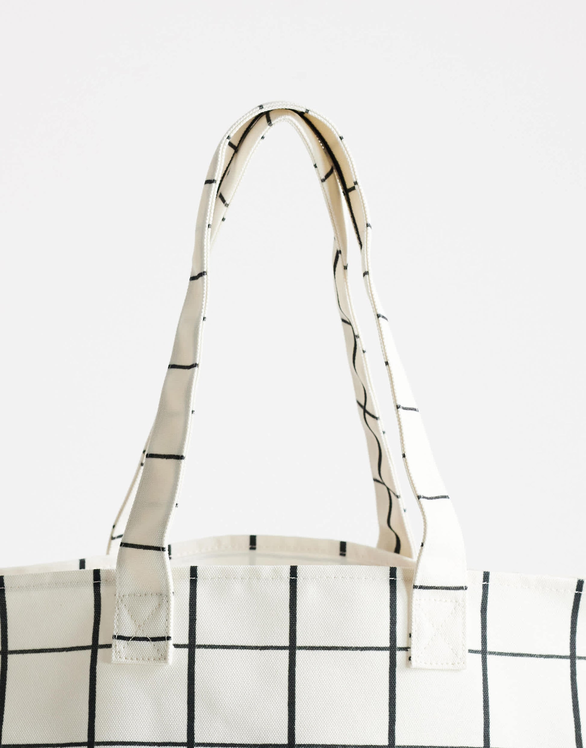 Topshop large printed canvas tote bag in check