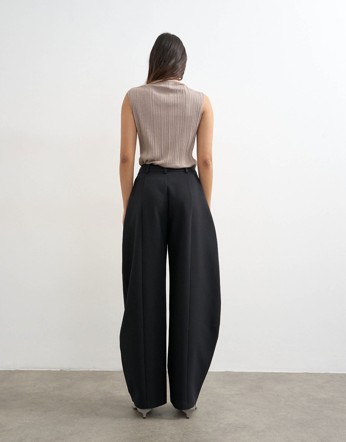 Topshop co ord barrel leg trouser in black 