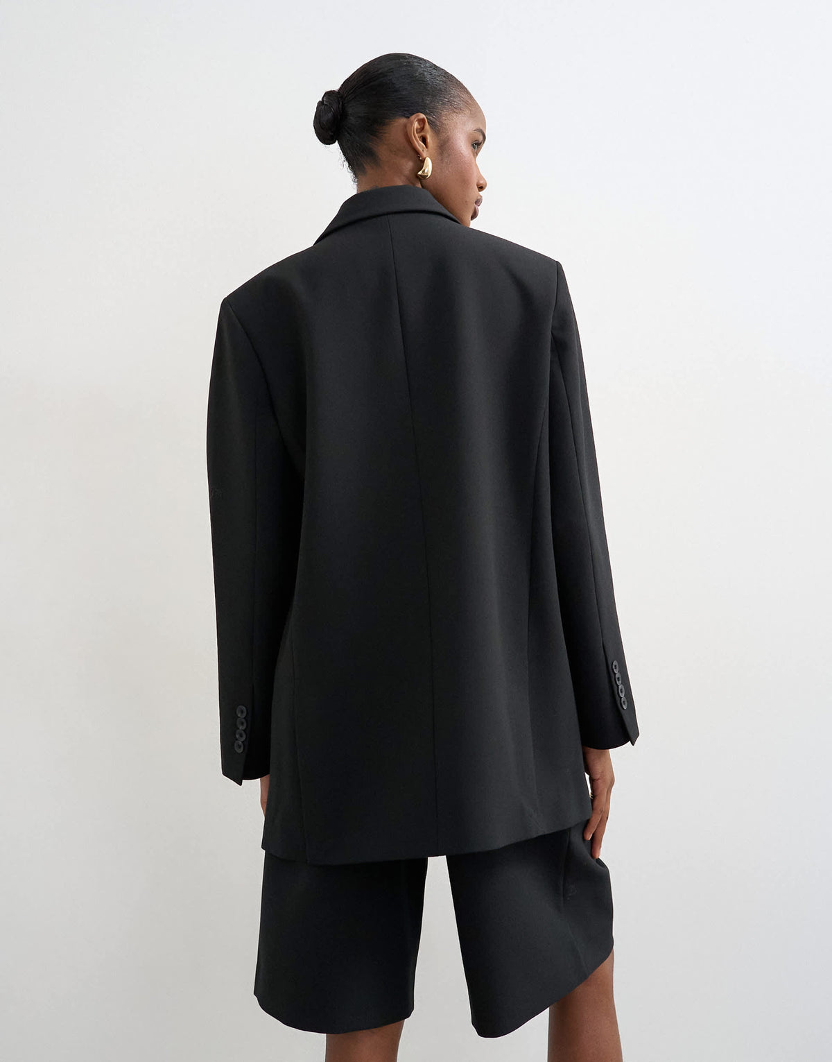 Topshop co ord 2 button relaxed fit blazer in black