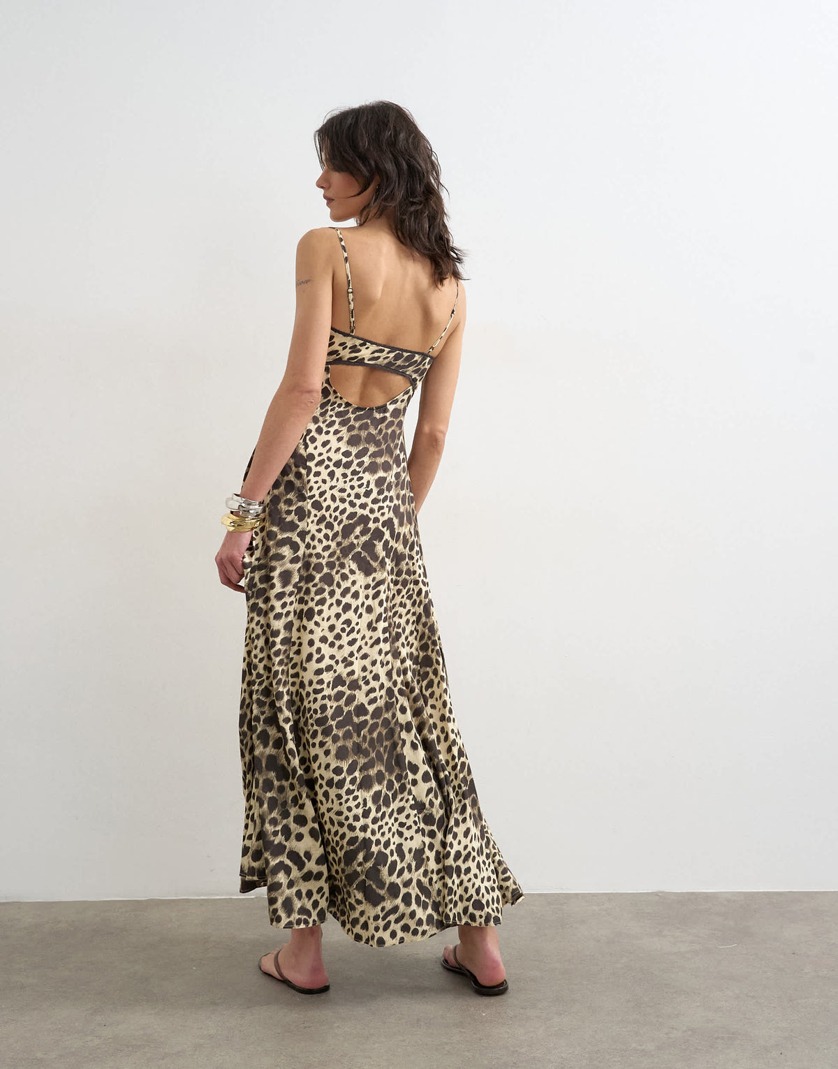 Topshop lace bust maxi dress in leopard print