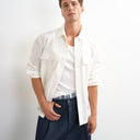 Topman relaxed fit poplin utility shirt in ecru