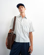 Topman relaxed fit crop poplin shirt in sage