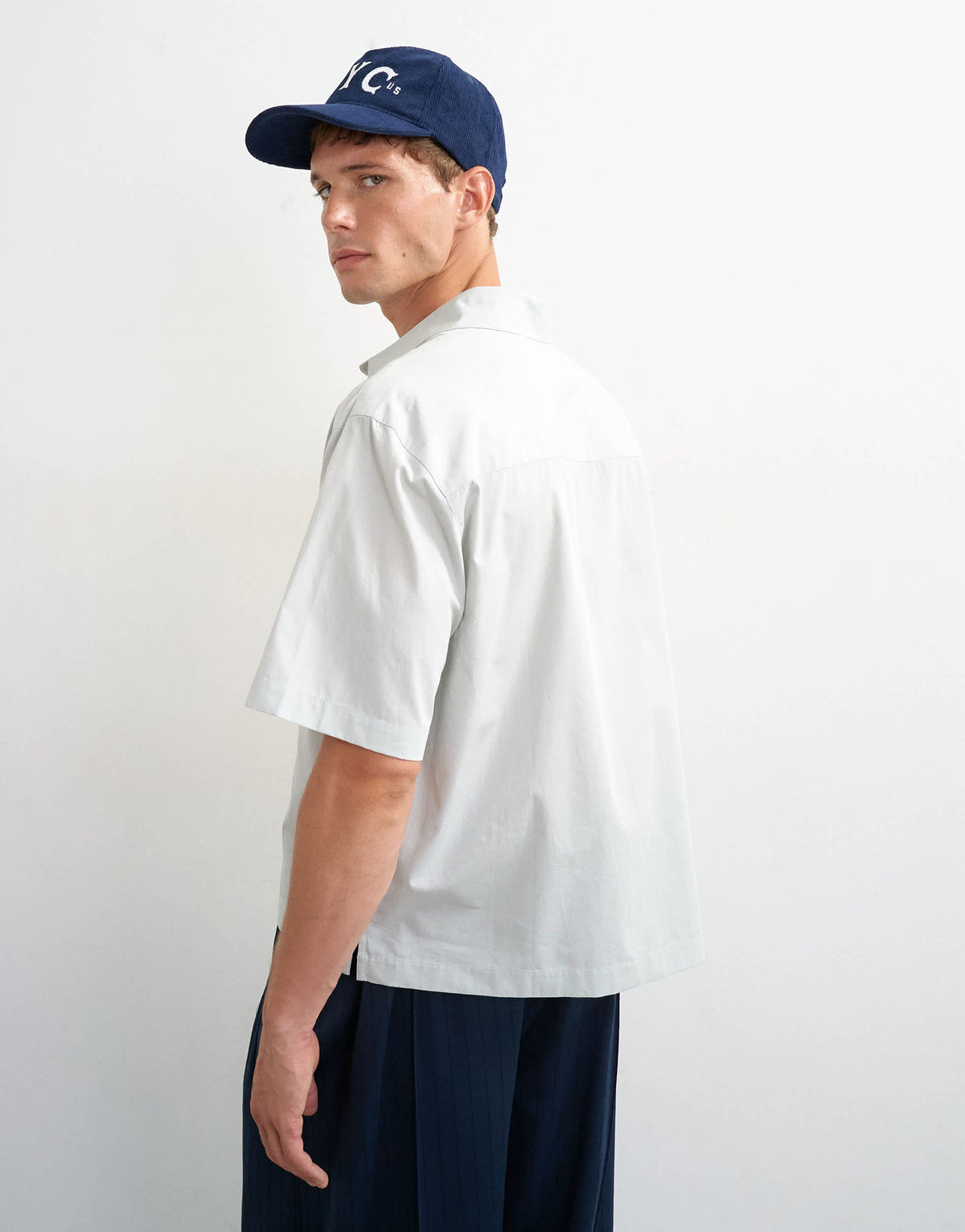 Topman relaxed fit crop poplin shirt in sage