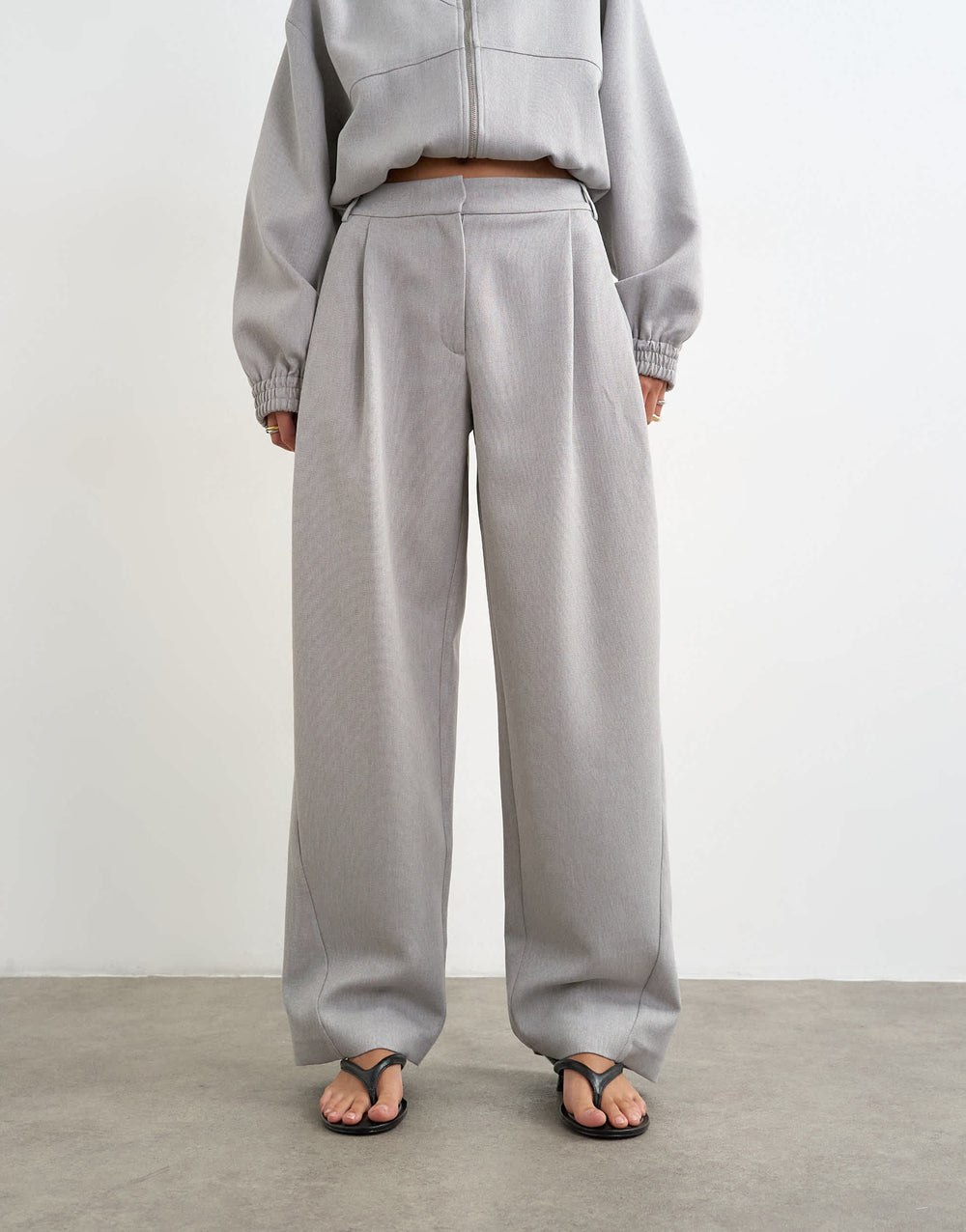 Topshop co ord twisted seam slim trouser in grey