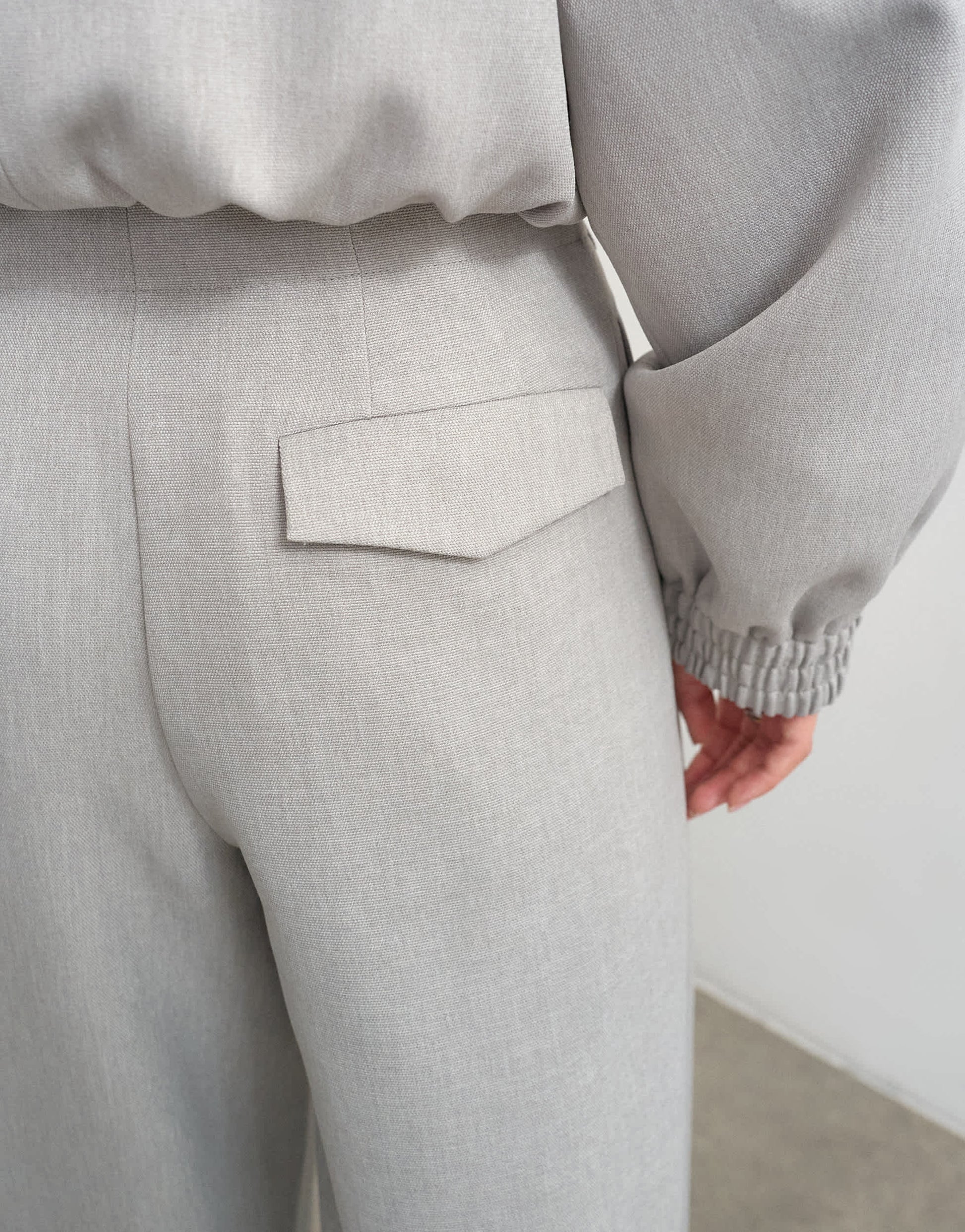 Topshop co ord twisted seam slim trouser in grey 