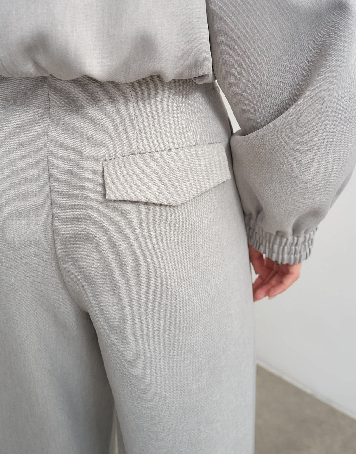 Topshop co ord twisted seam slim trouser in grey 