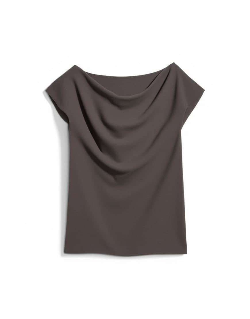 Topshop co ord asymmetric off shoulder top in charcoal 