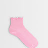 Topshop ribbed frill socks in pink