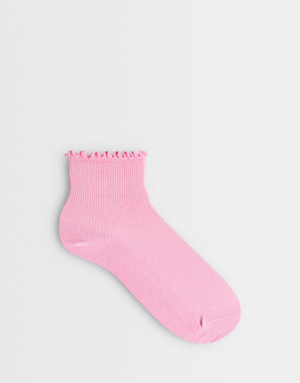 Topshop ribbed frill socks in pink