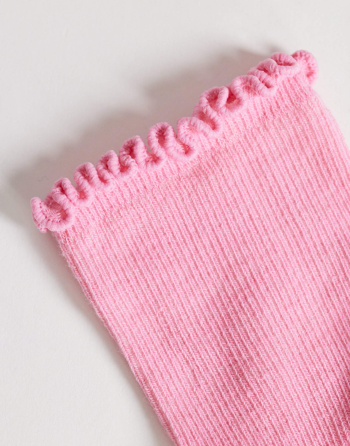 Topshop ribbed frill socks in pink