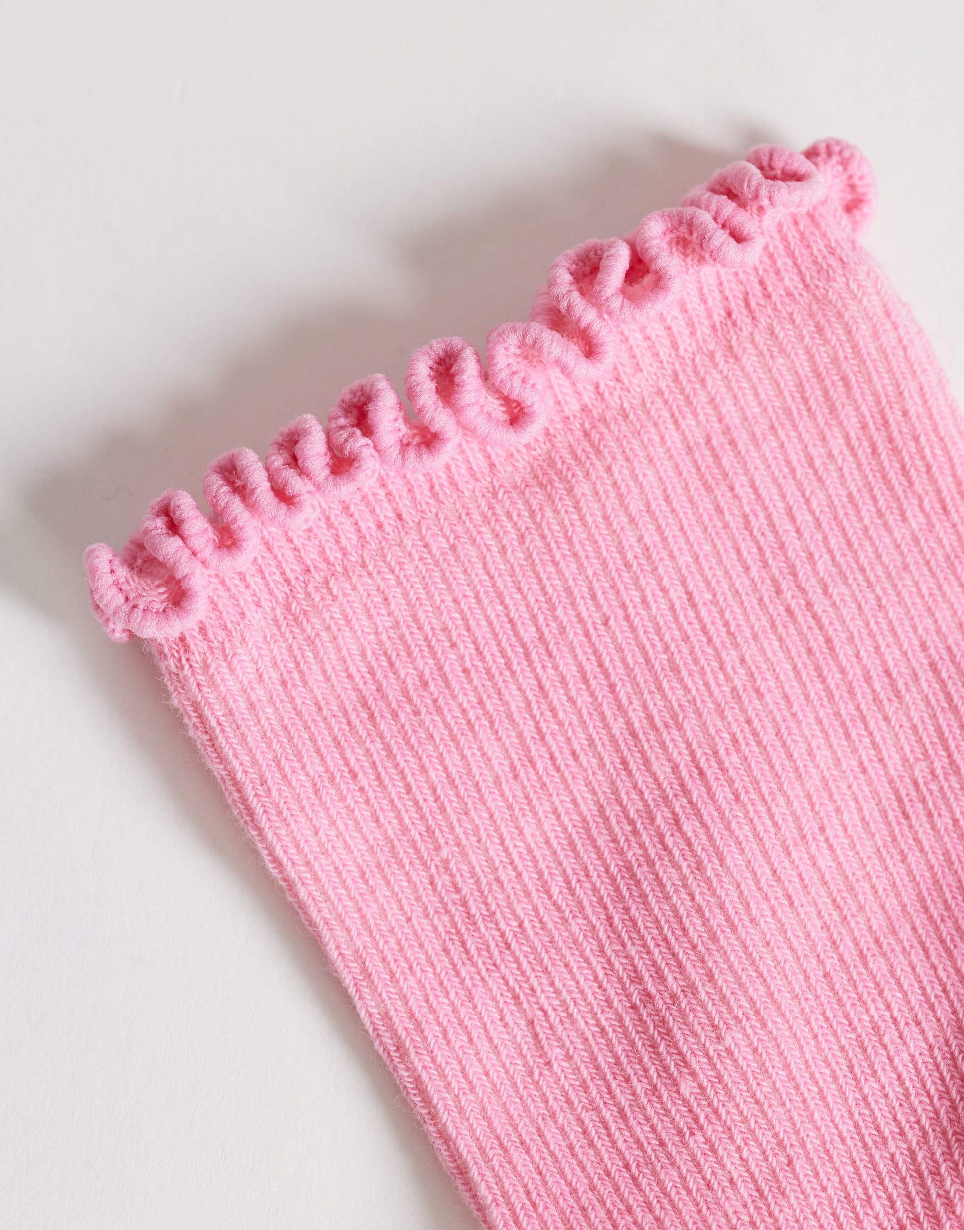 Topshop ribbed frill socks in pink