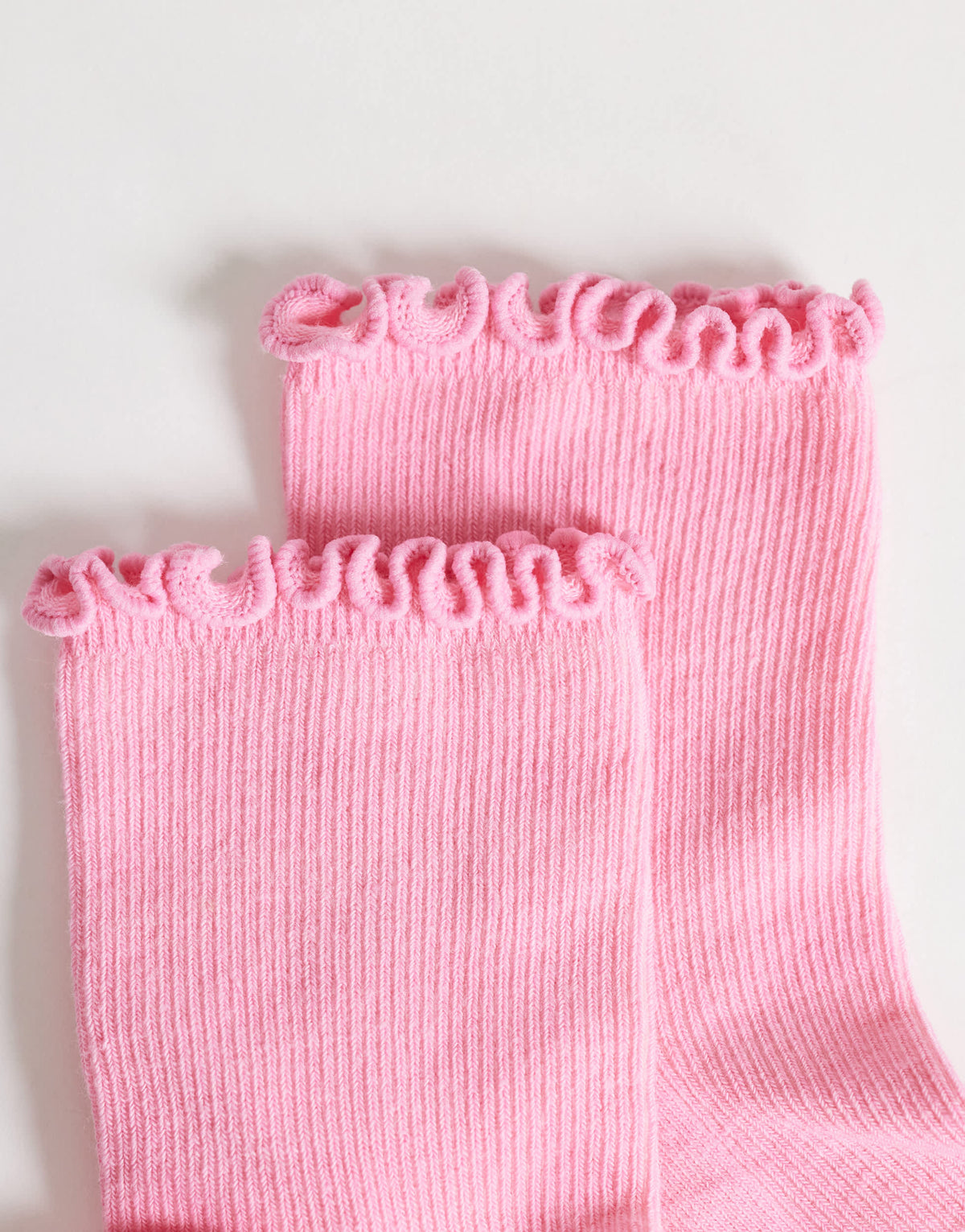 Topshop ribbed frill socks in pink