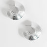Topshop Cindy textured chunky hoop earring in silver tone