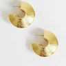 Topshop Cindy textured chunky hoop earring in gold