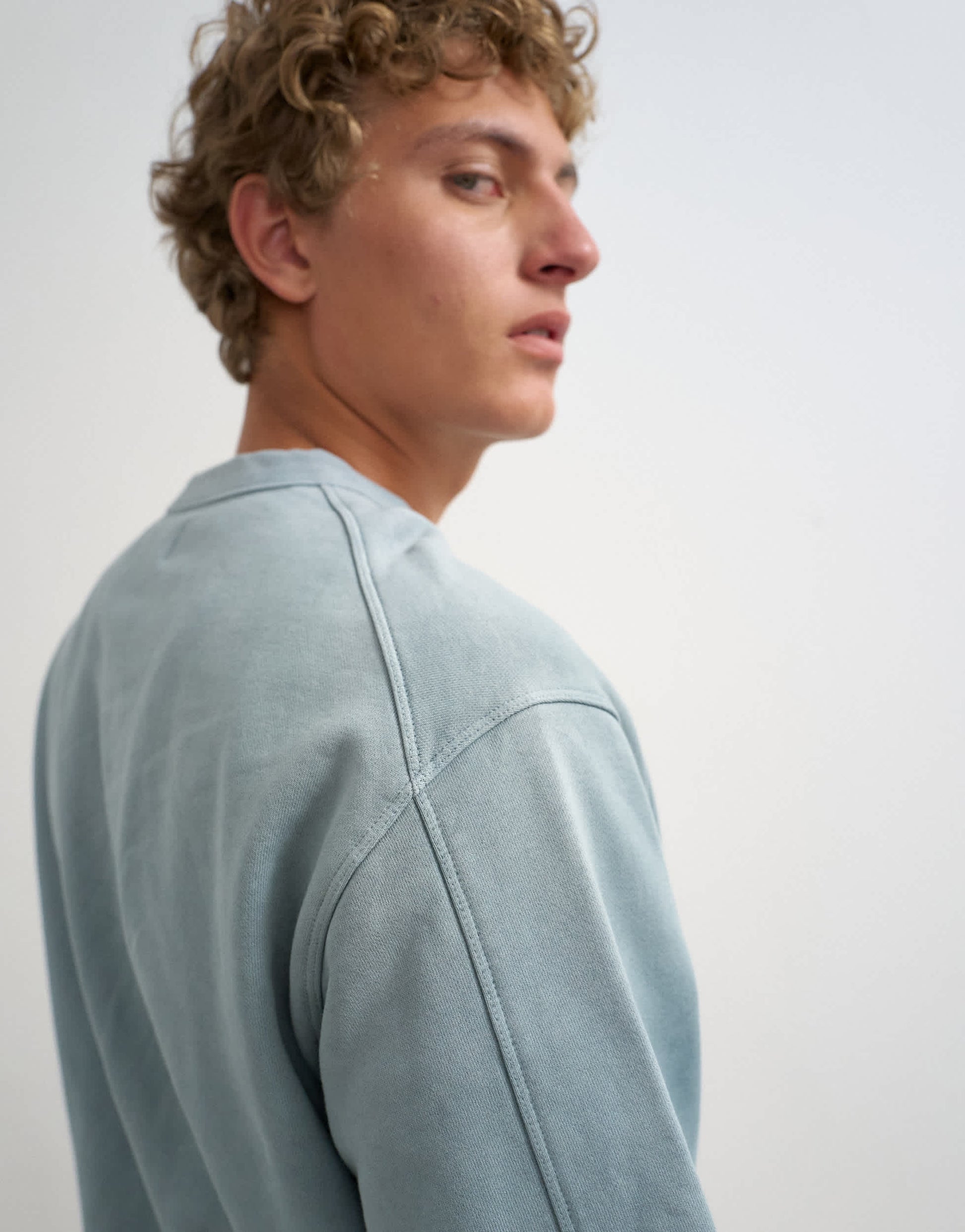 Topman relaxed fit sweatshirt in washed blue