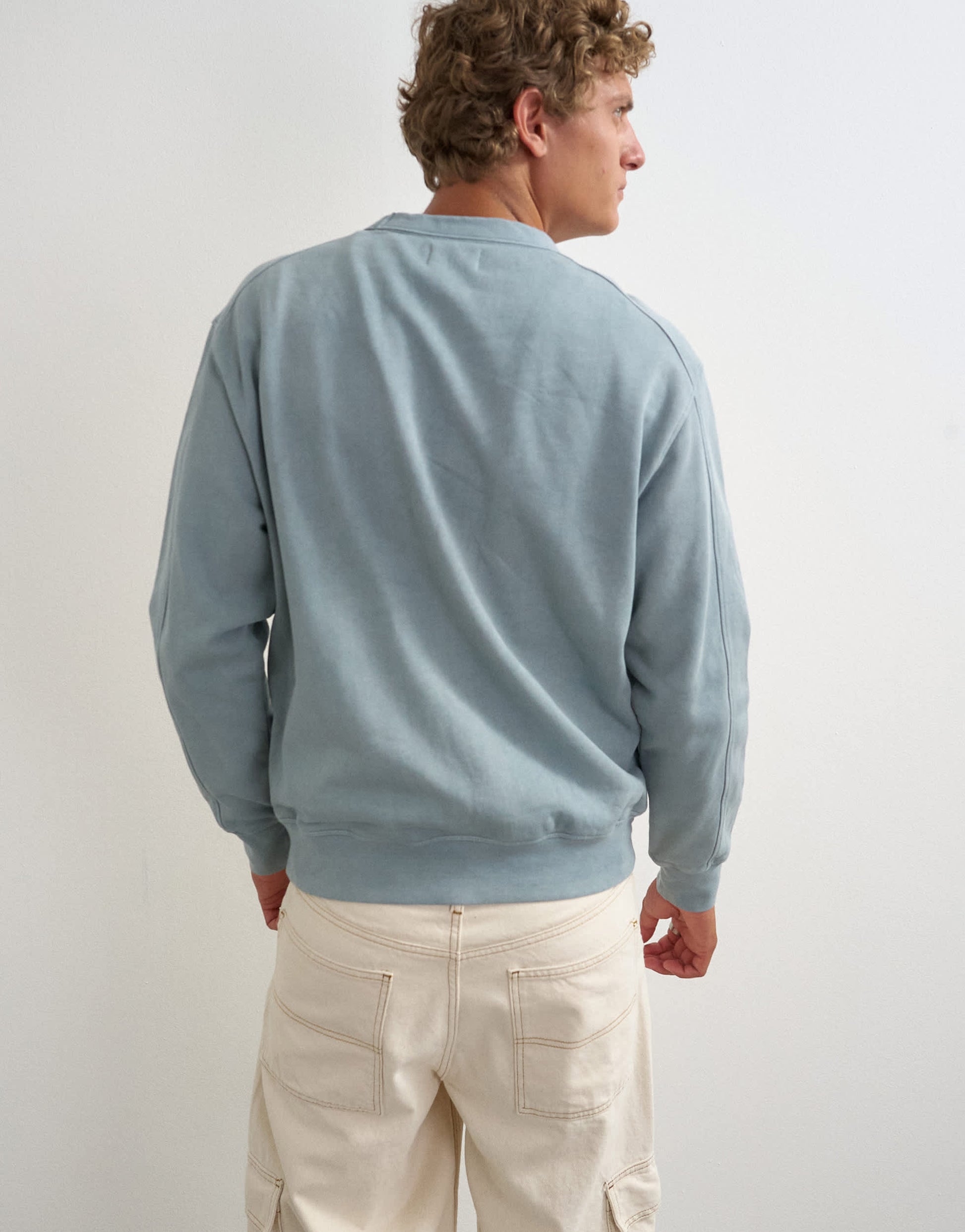 Topman relaxed fit sweatshirt in washed blue