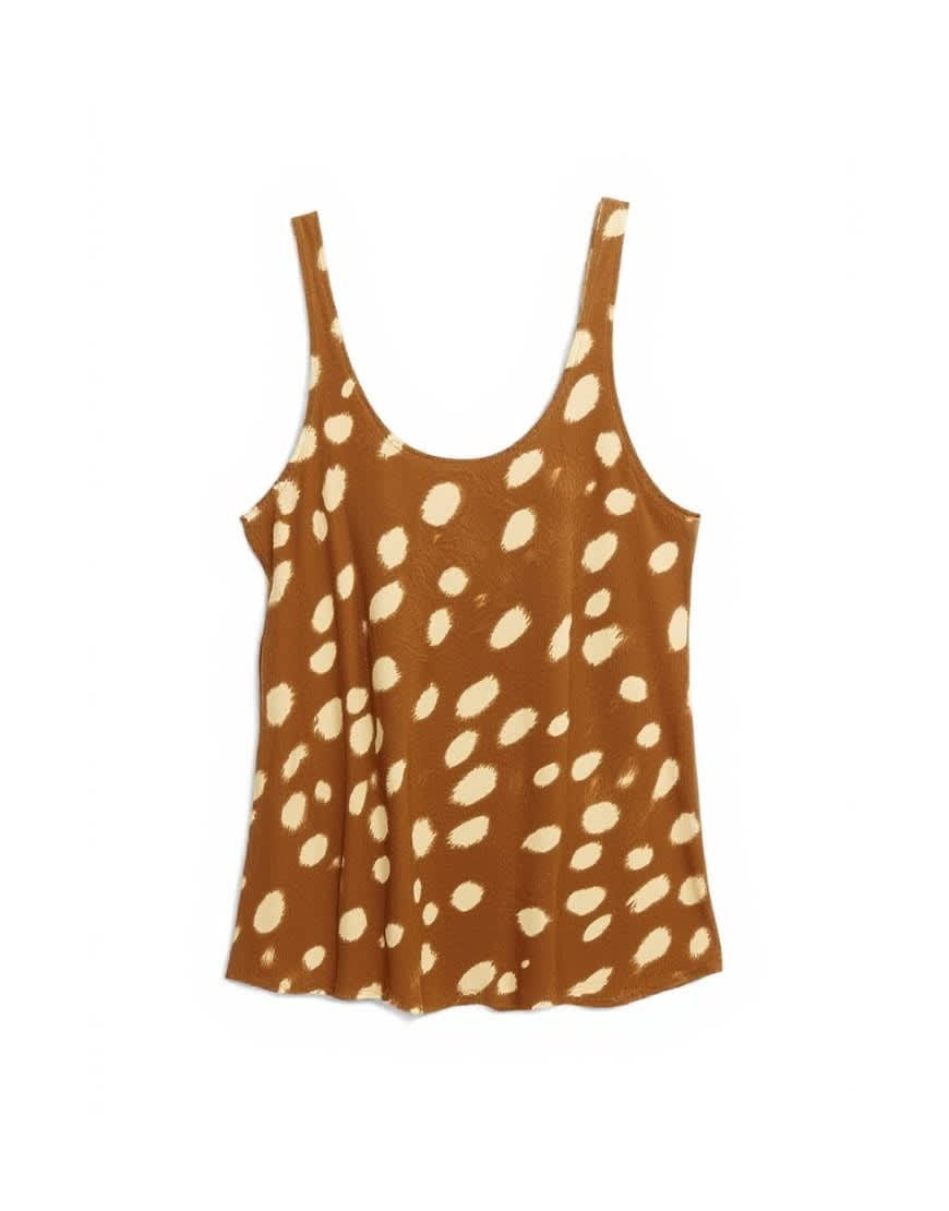 Topshop scoop neck cami top in deer print