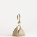 Topshop Jax small embellished asymmetric grab bag in gold