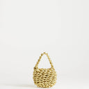 Topshop Morgan small weave grab bag in gold