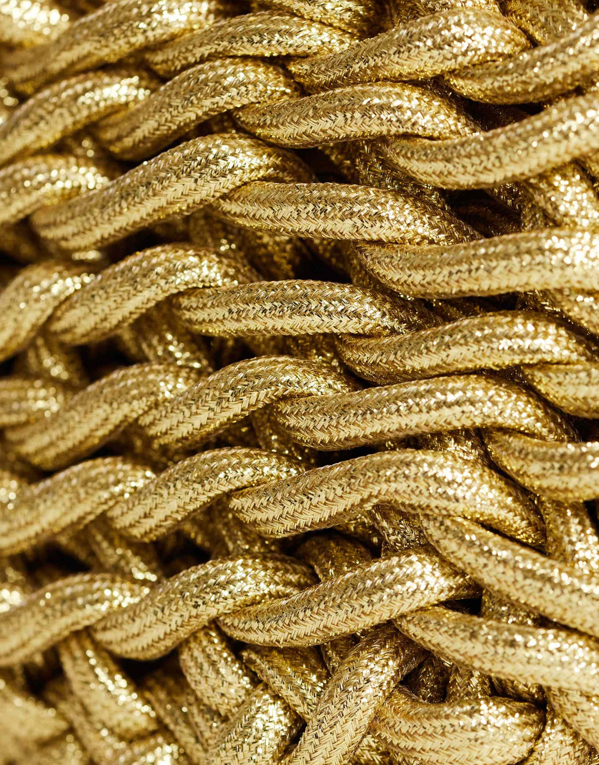 Topshop Morgan small weave grab bag in gold