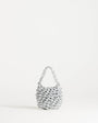 Topshop Morgan small weave grab bag in silver