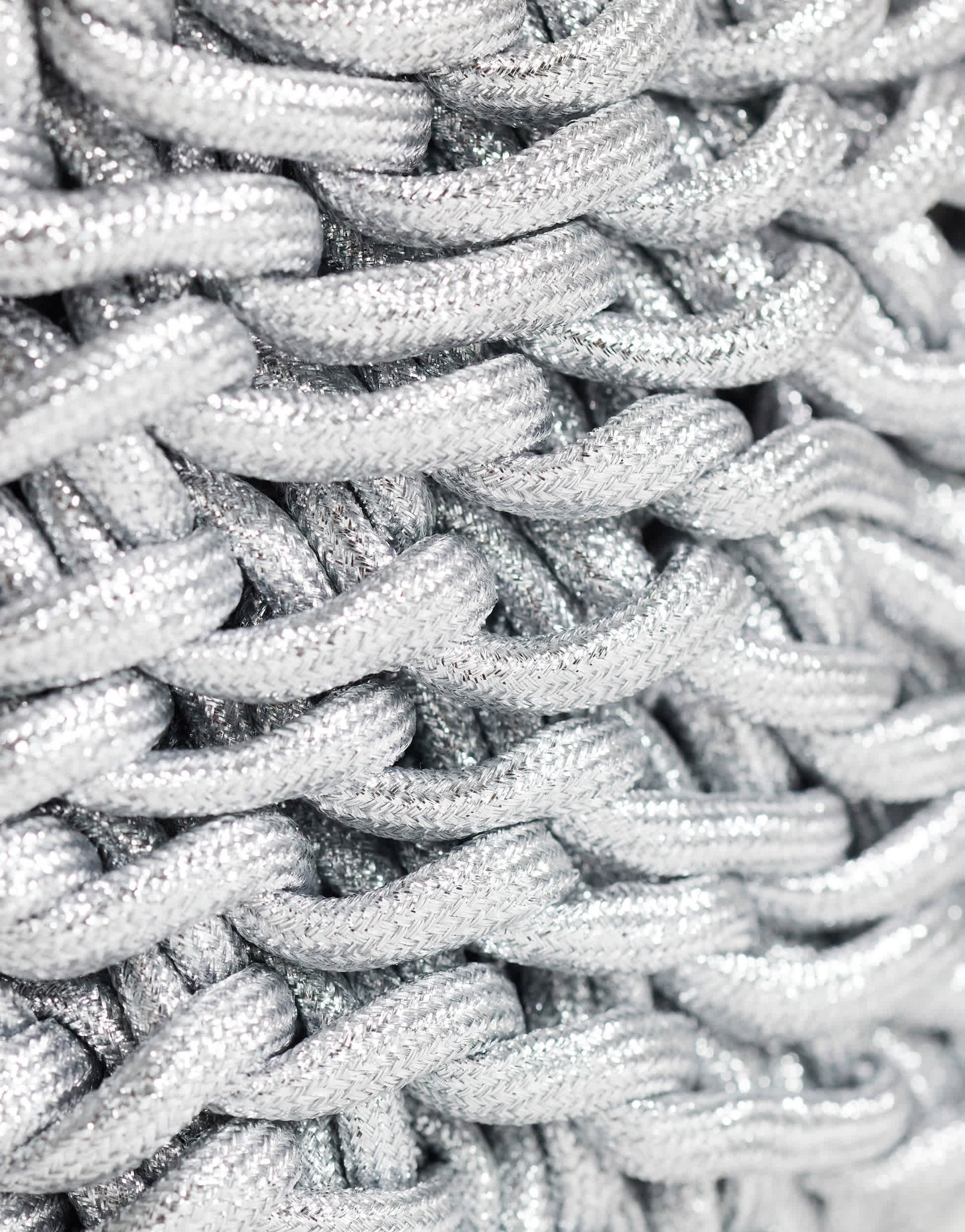 Topshop Morgan small weave grab bag in silver