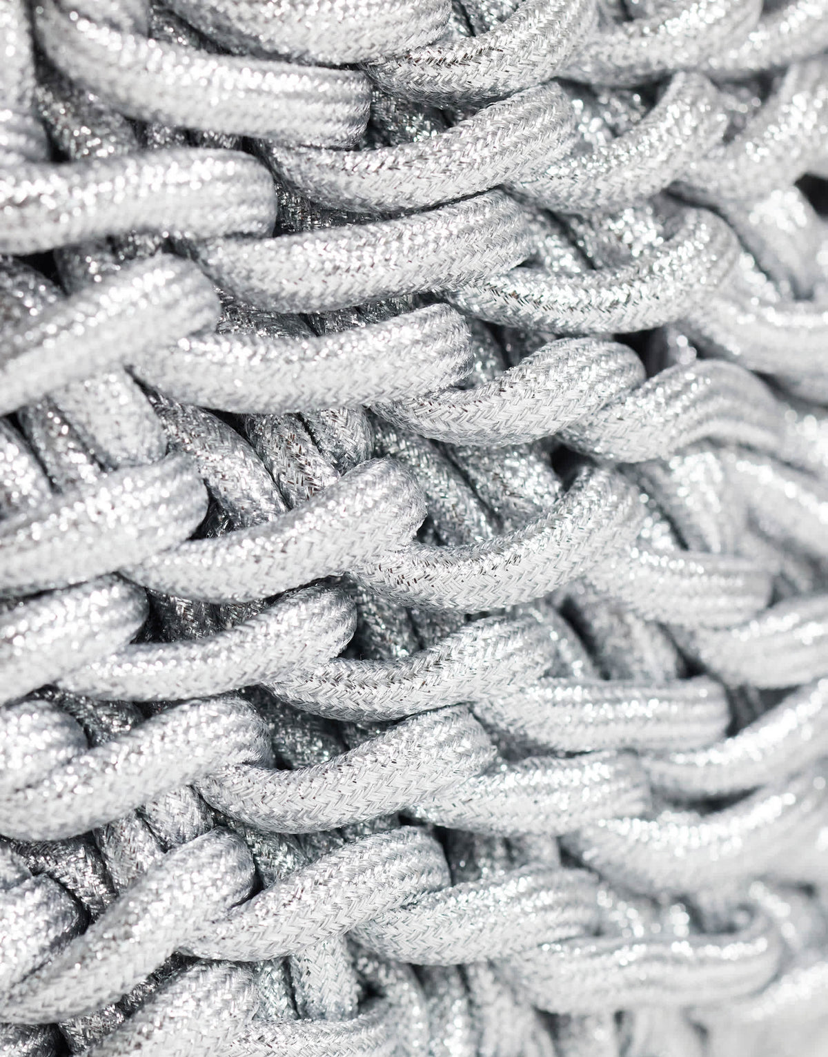 Topshop Morgan small weave grab bag in silver