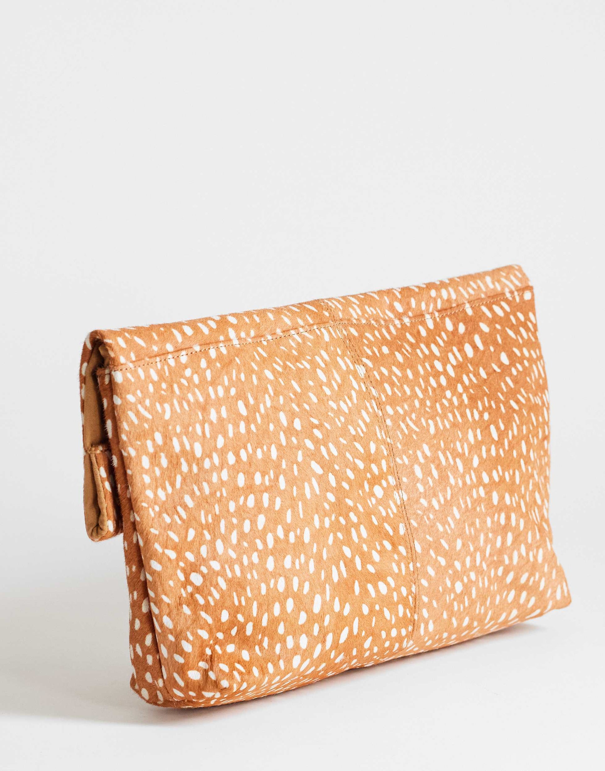 Topshop George oversized clutch bag in deer print