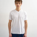 T-shirt Topman col V coupe classique blanc