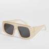 Topshop Cairo chunky square sunglasses in off white