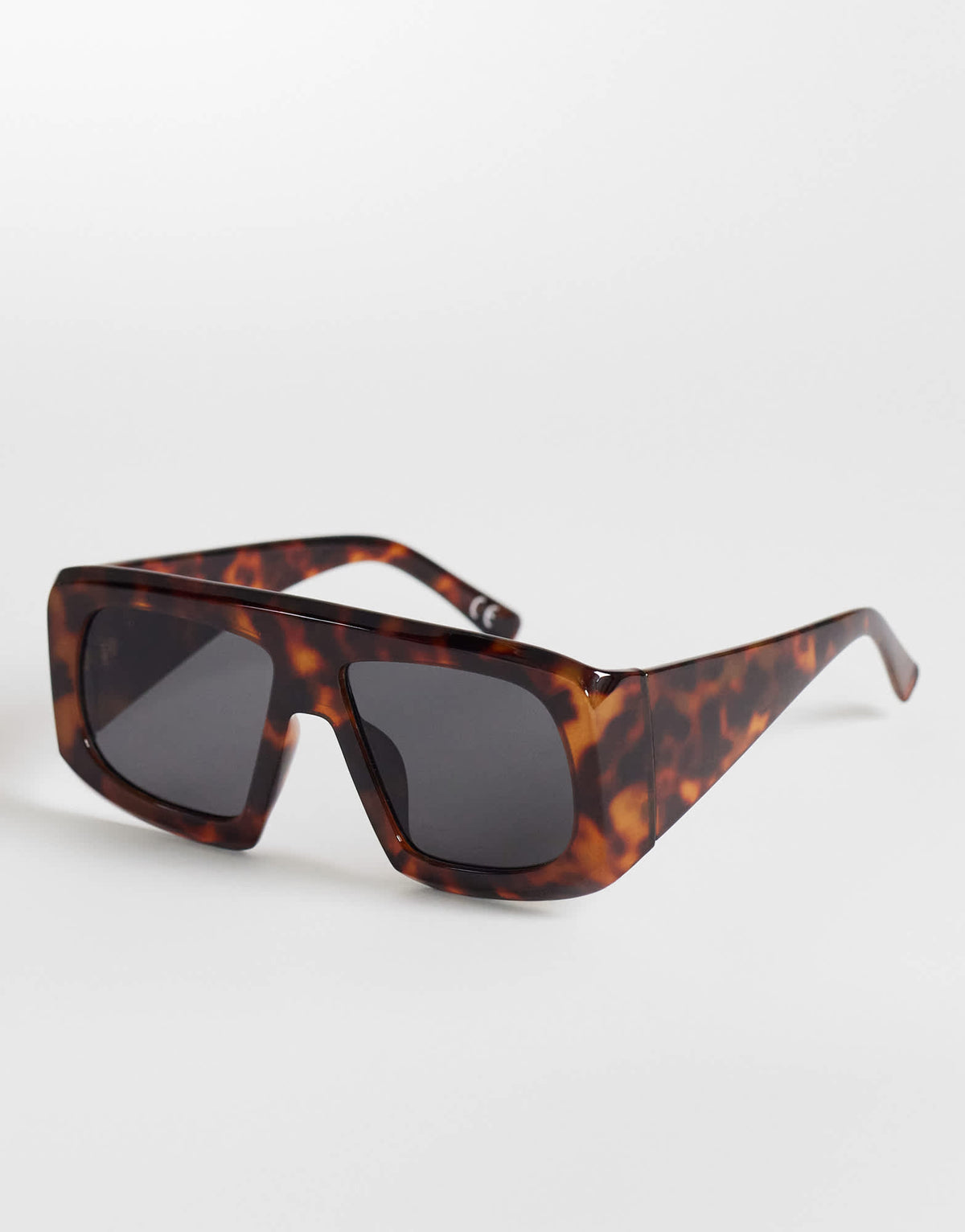 Topshop Cairo chunky square sunglasses in tortoise shell