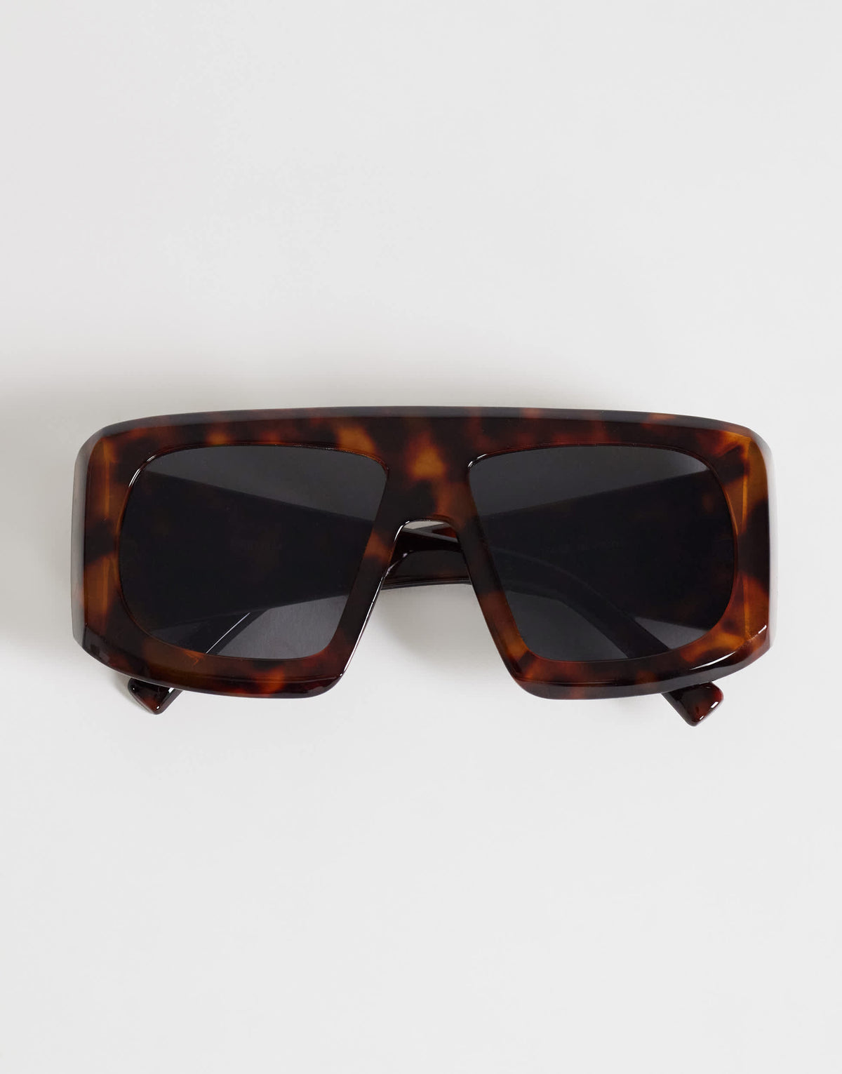 Topshop Cairo chunky square sunglasses in tortoise shell