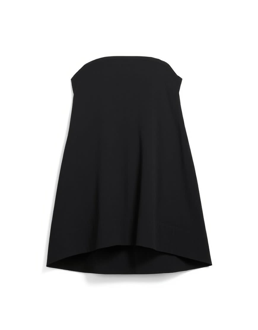 Topshop high low bandeau top in black