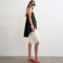 Topshop high low bandeau top in black