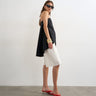 Topshop high low bandeau top in black