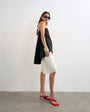 Topshop high low bandeau top in black