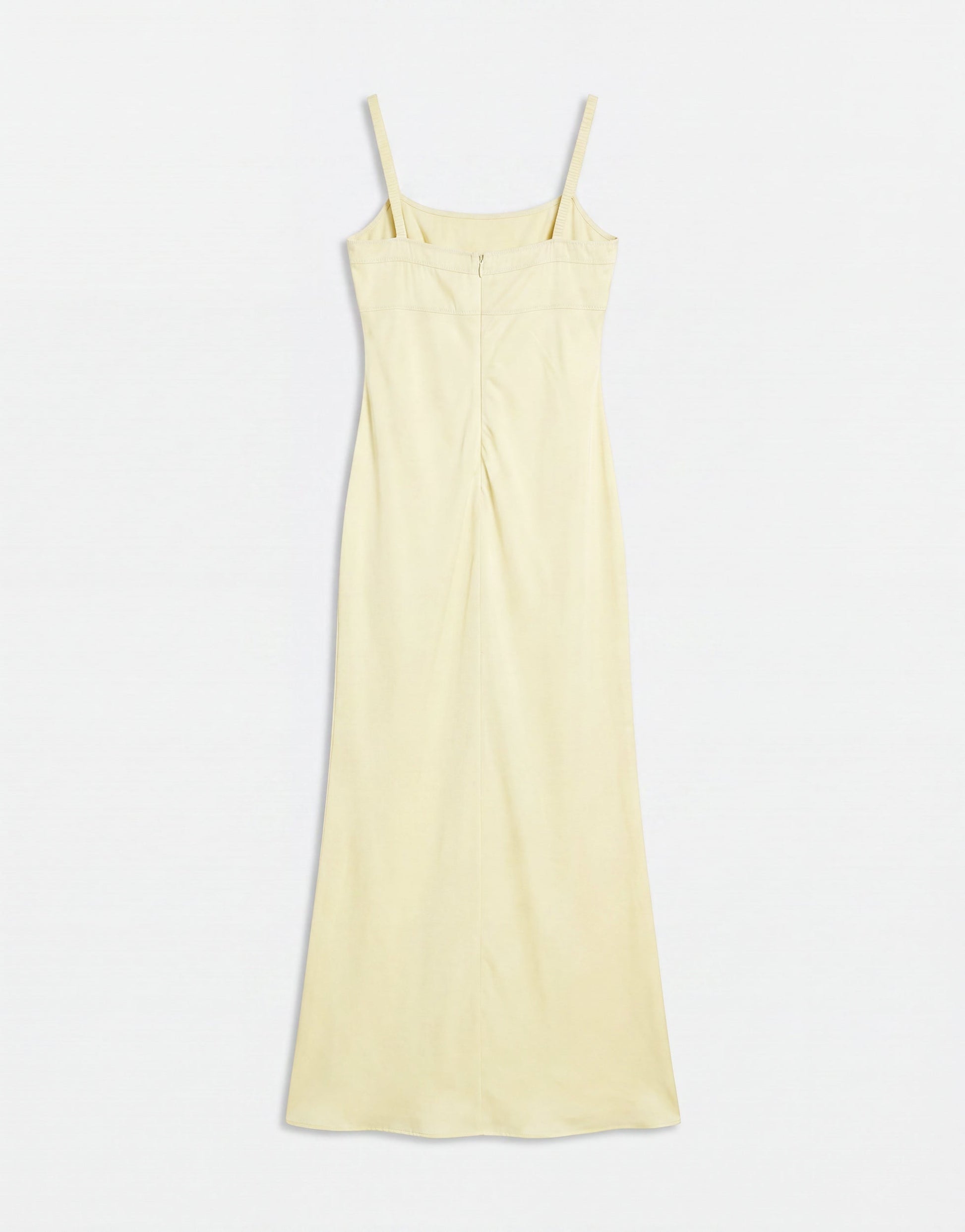 Topshop seam detail strappy satin maxi dress in yellow