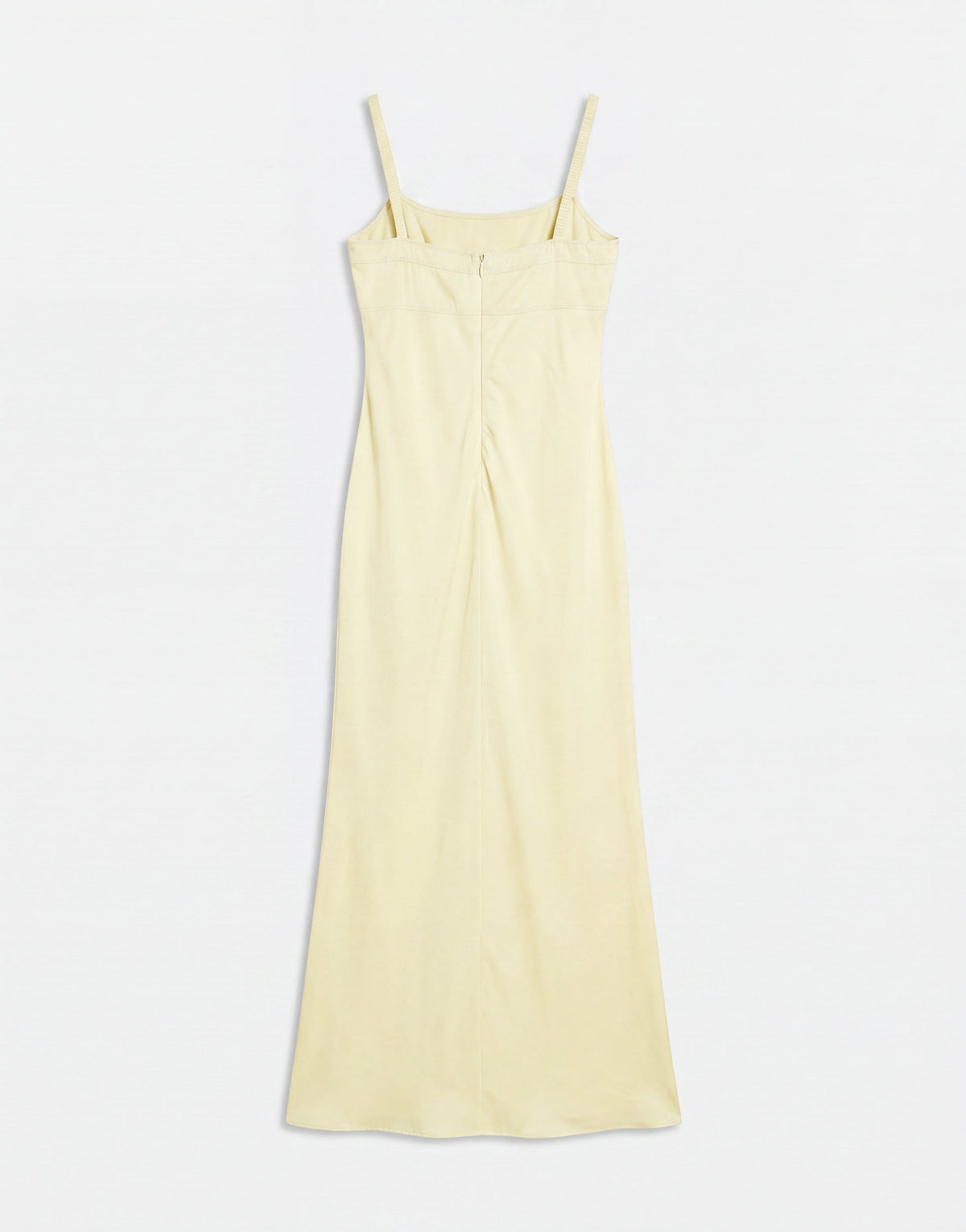 Topshop seam detail strappy satin maxi dress in yellow