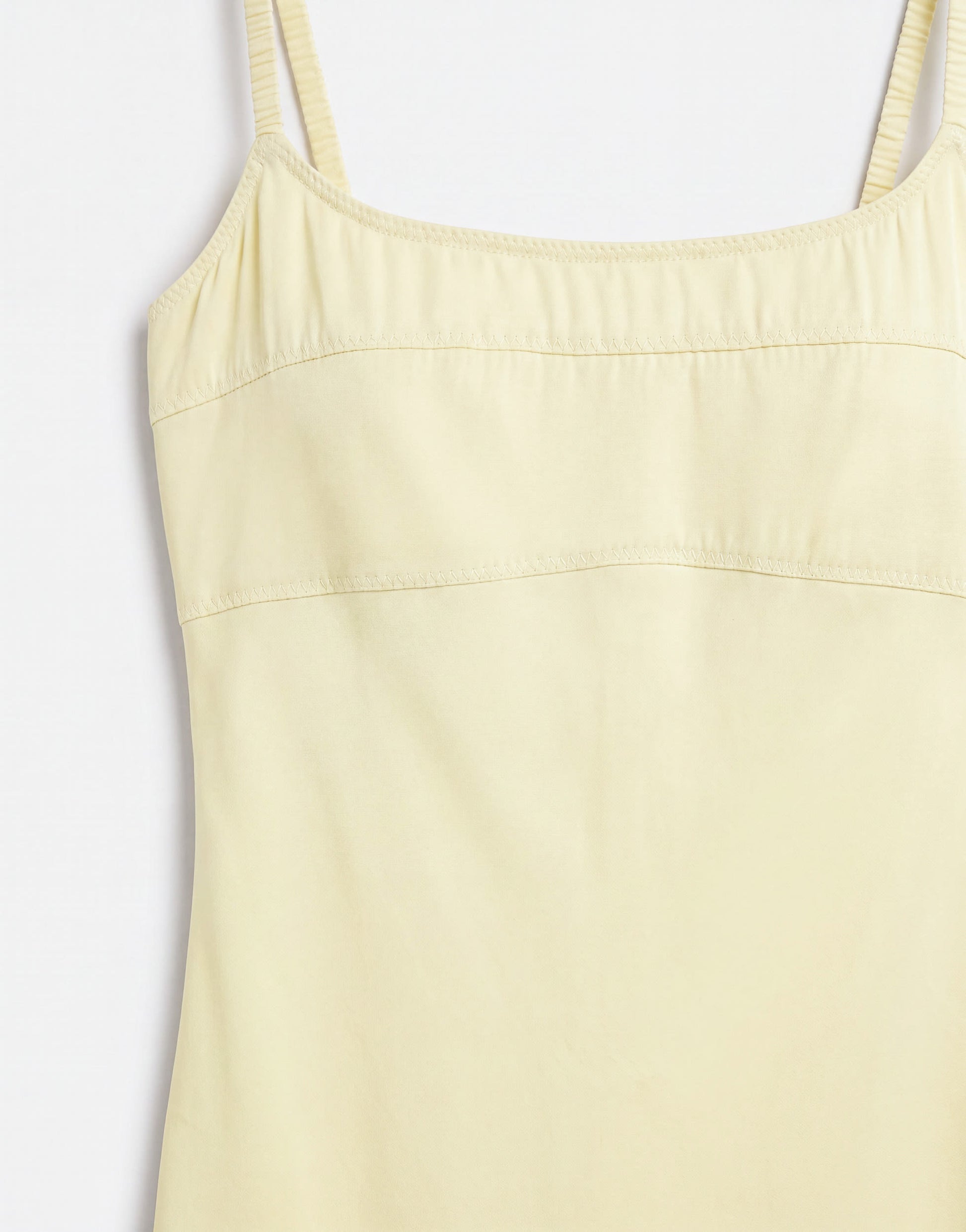 Topshop seam detail strappy satin maxi dress in yellow