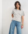 Topshop v-neck cinch in grey marl