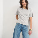 Topshop v-neck cinch in grey marl