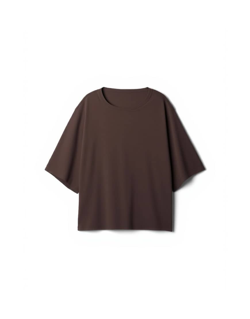 Topshop batwing t-shirt in dark chocolate