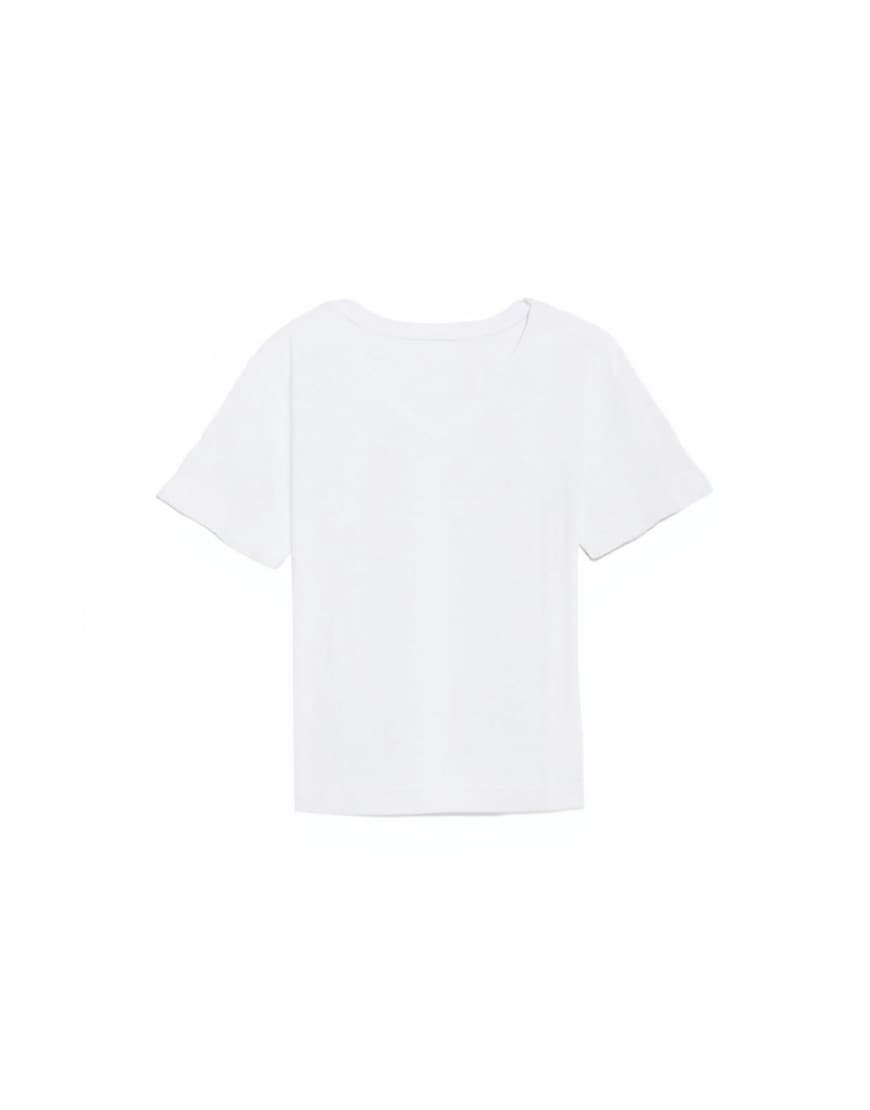 Topshop v-neck cinch tee in white