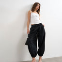 Topshop poplin balloon trouser in black