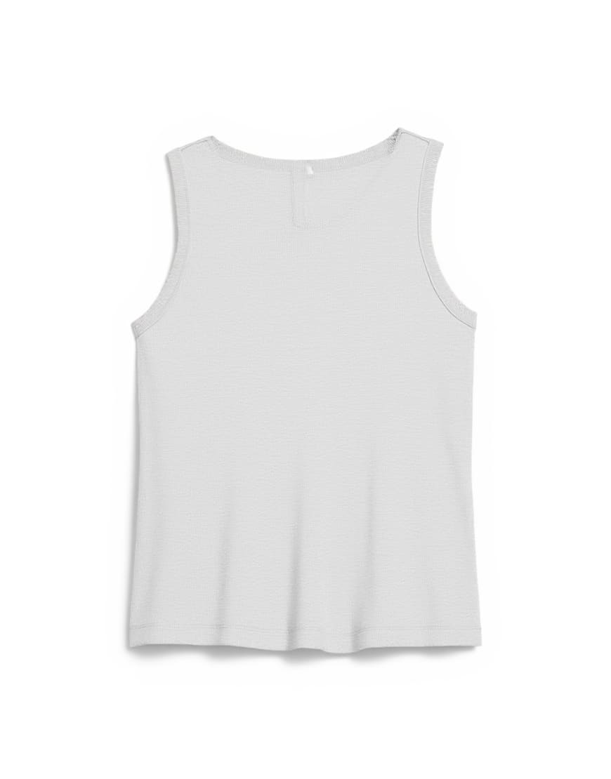 Topshop slash neck racer vest in grey marl