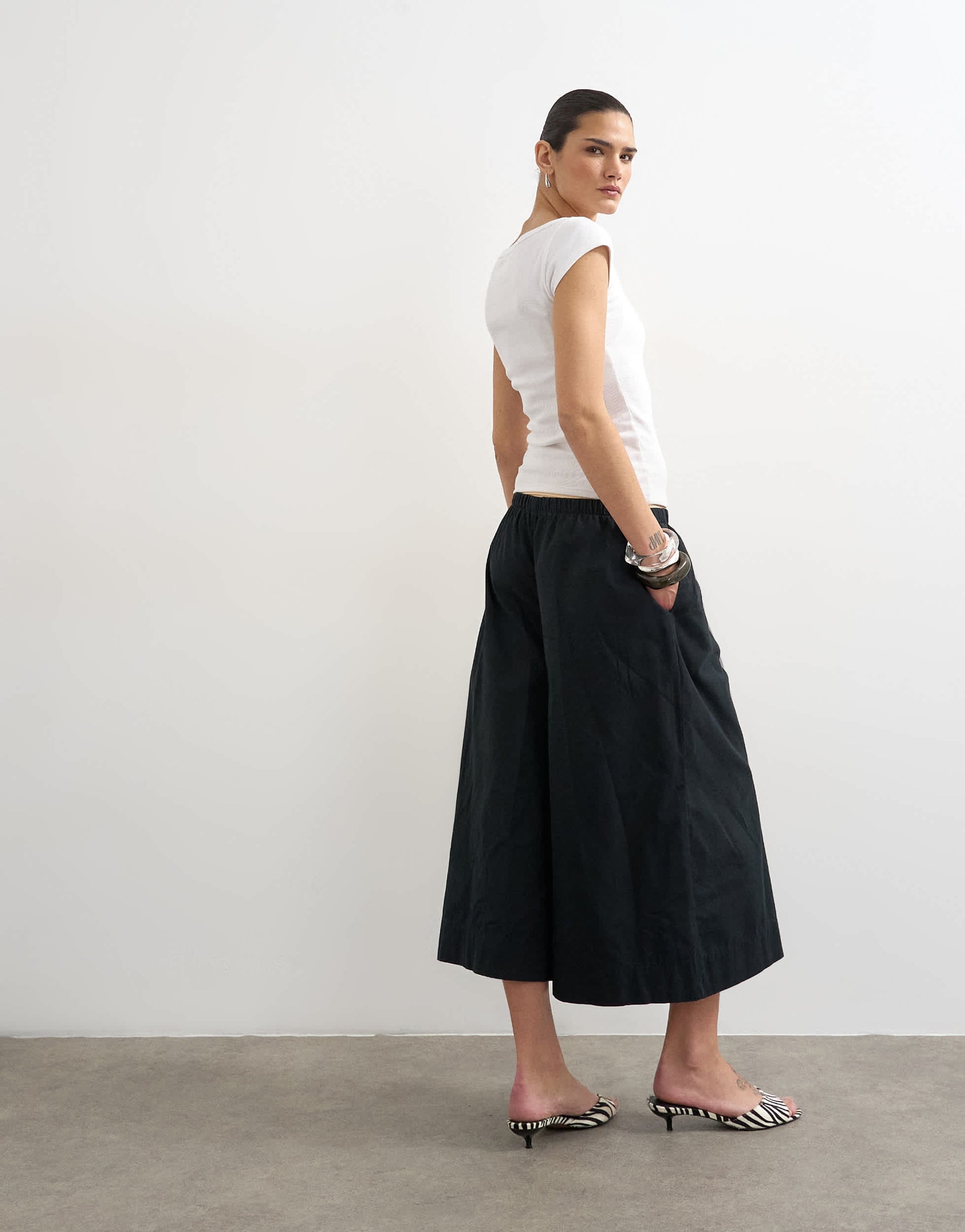 Topshop A line culotte in black