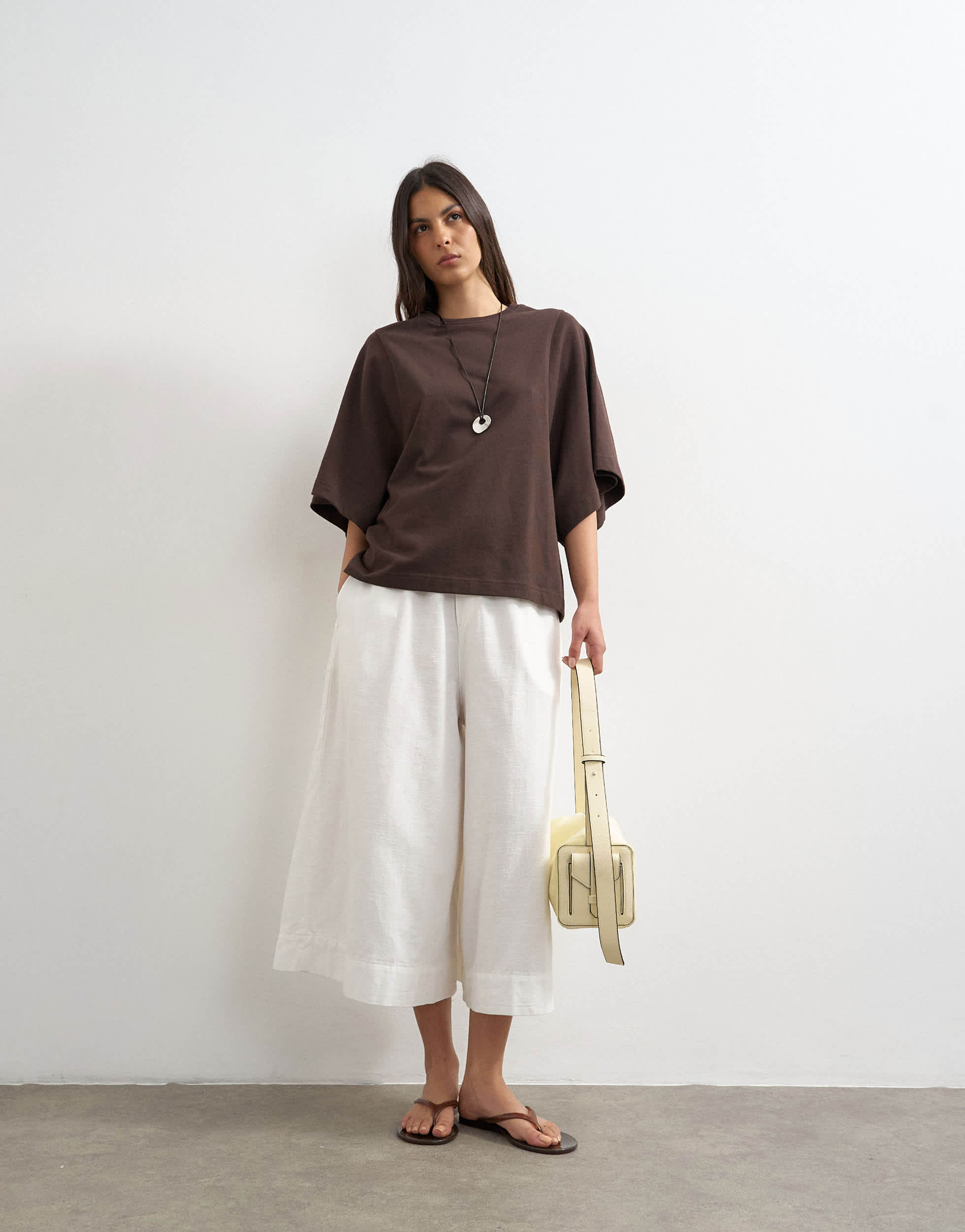 Topshop A-Linien-Culotte in Weiß