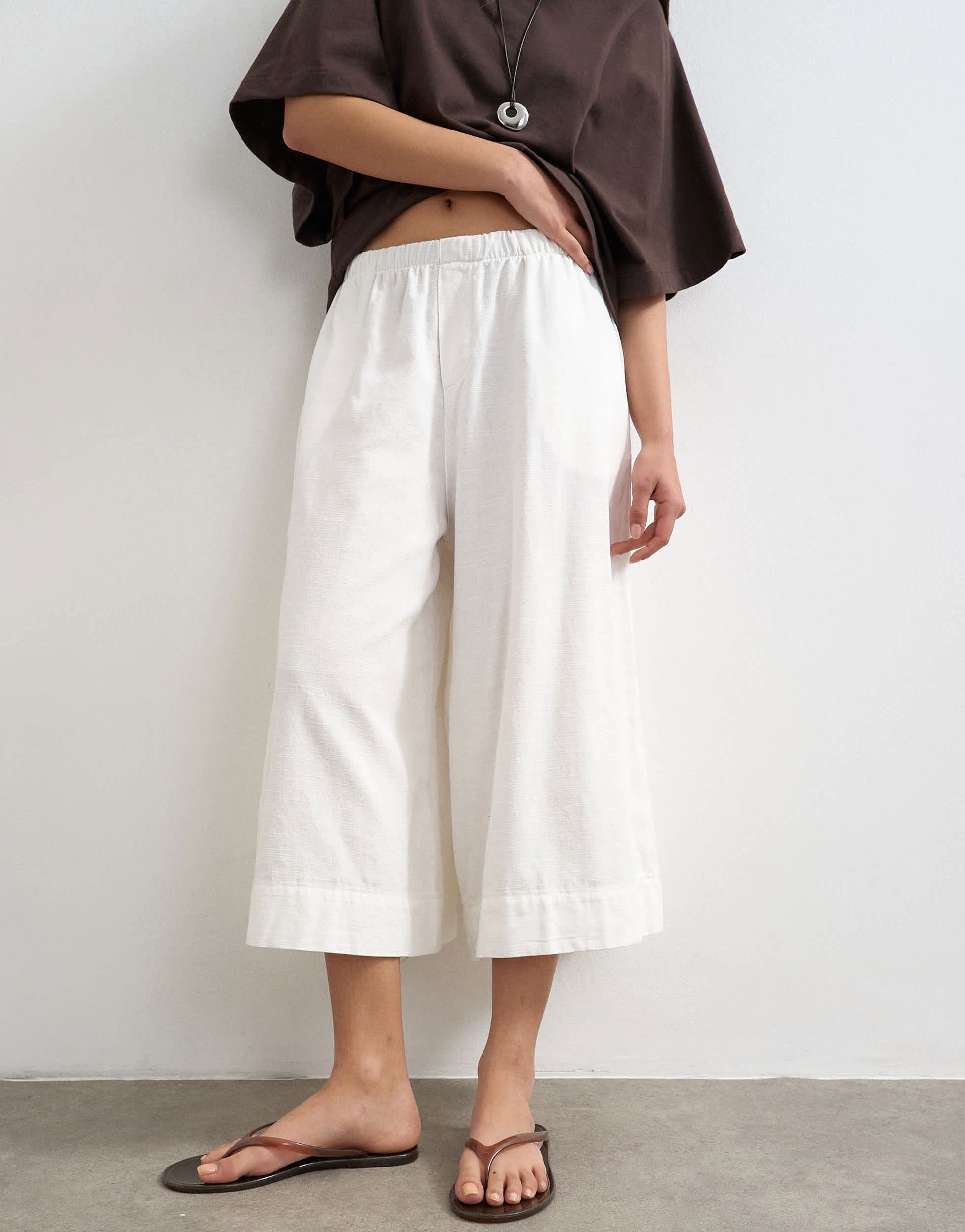 Topshop A line culotte in white