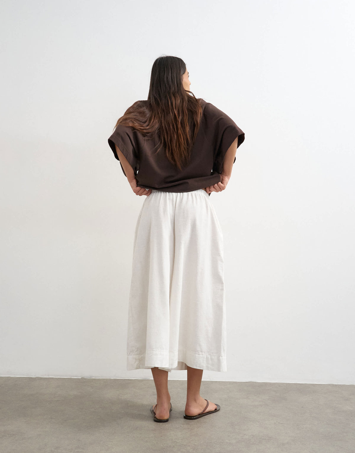 Topshop A line culotte in white