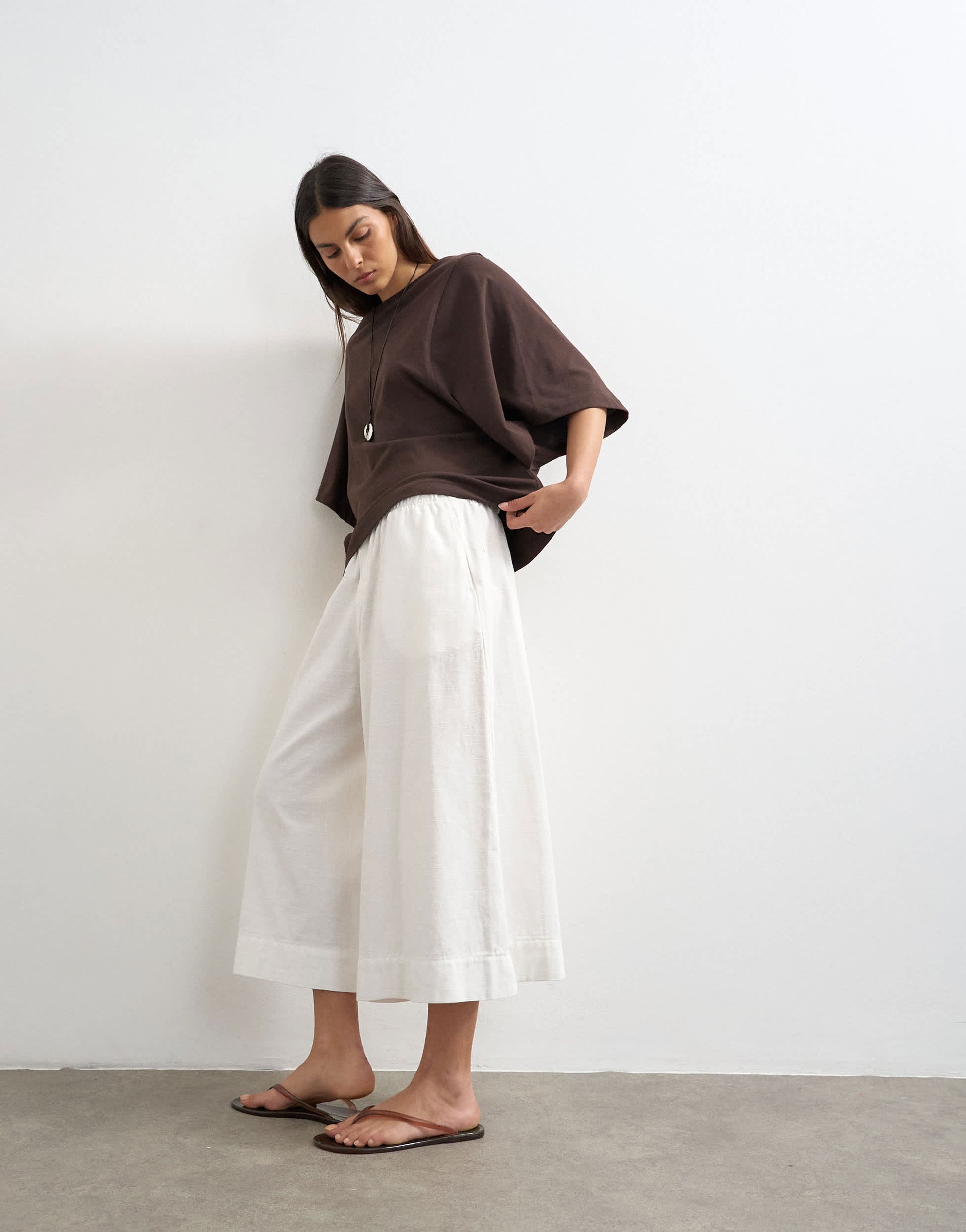 Topshop A line culotte in white